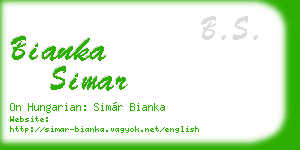 bianka simar business card